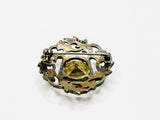 Vintage Scottish Silver and Citrine Thistle Brooch