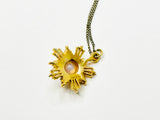 Vintage TOR Gold Filled Opal Sun and Star Pendant Necklace