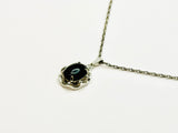 Vintage Black Onyx Sterling Pendant Necklace