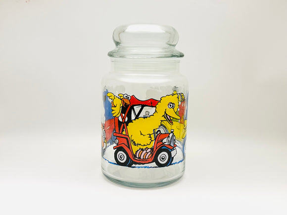 Vintage Sesame Street Anchor Hocking Glass Jar