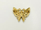 Vintage Sapphire and Clear Rhinestone Butterfly Brooch