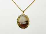 Vintage Agate Pendant Necklace