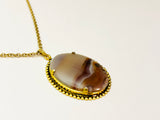 Vintage Agate Pendant Necklace