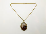 Vintage Agate Pendant Necklace