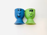 Vintage Ceramic Funny Face Egg Cups