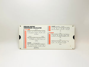 Vintage English Metric Conversion Calculator