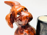 Vintage German Ceramic Puppy Toothpick Holder