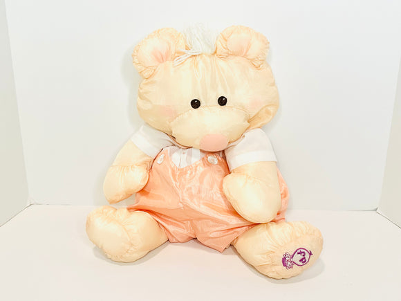 1986 Fisher Price Peach Puffalump Plush Bear