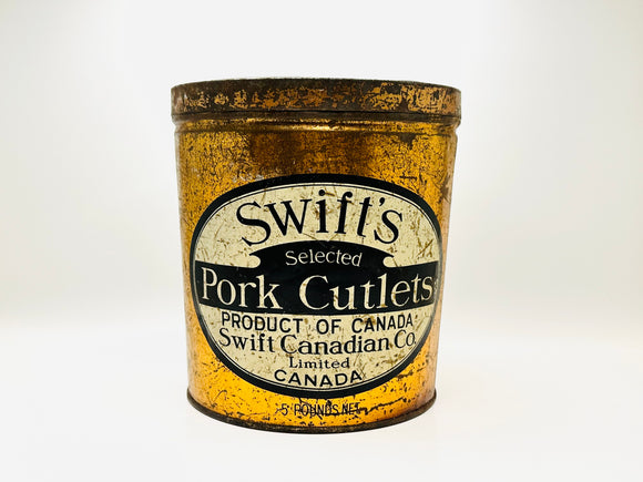 Vintage Swift’s Pork Cutlets Dominion of Canada Tin