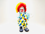 Vintage Small Ceramic Faced Clown Doll