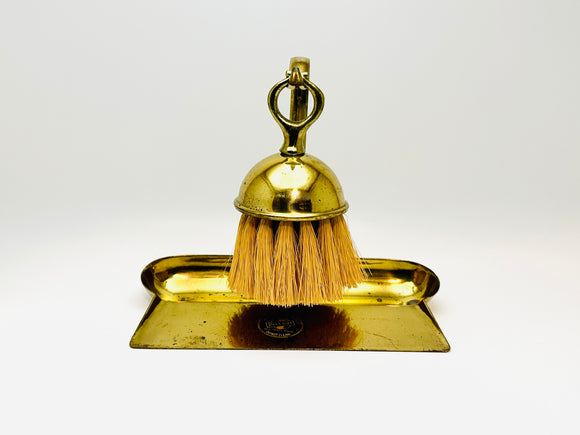 Vintage Brass Peerage Table Dust Pan and Crumb Brush