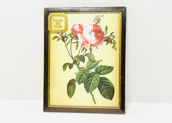 Vintage Silk Rose Framed Print