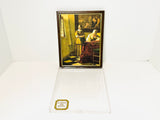 Vintage Johannes Vermeer ‘Lady Writing a Letter with her Maid ’ fabric Framed Print