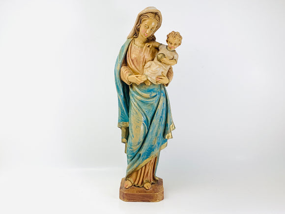 Vintage Mother and Child Statuette by Malsiner