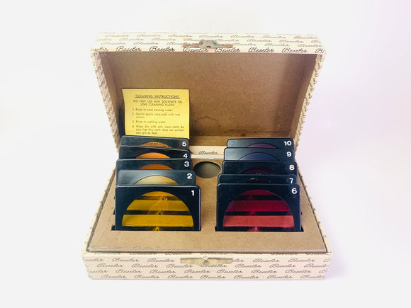 Vintage Beseler Variable Polycontrast Filter Set For Darkroom Printing Photography