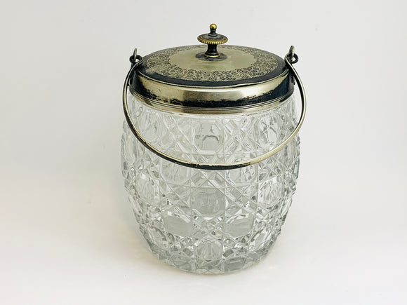 1880-90’s Daniel & Arter Victorian Glass Biscuit Barrel