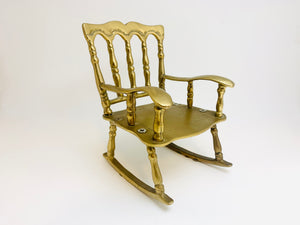 Vintage Brass Rocking Chair