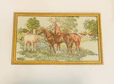 SOLD! Vintage Framed Cloth Horse Decor