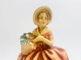 Vintage Chalkware Crinoline Lady Figurine