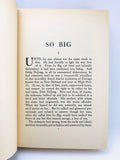 1924 So Big by Edna Ferber - Book League of America
