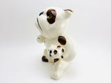Vintage Bulldog and Puppies Porcelain Figurine