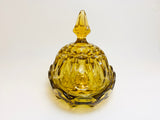 1970’s Anchor Hocking Fairfield Amber Glass Butter Dish
