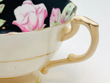 SOLD! Vintage Paragon H.M. Queen Mary Fine Bone China Floating Cabbage Rose Tea Cup and Saucer