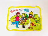 Vintage Jack and Jill 7pc Tin Toy Dish Set