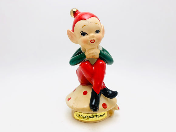 Vintage Enchanted Forest Porcelain Pixie Elf