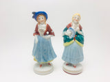 2 Vintage Small Colonial Women Figurines