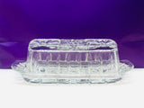 Vintage Glass Lidded Butter Dish
