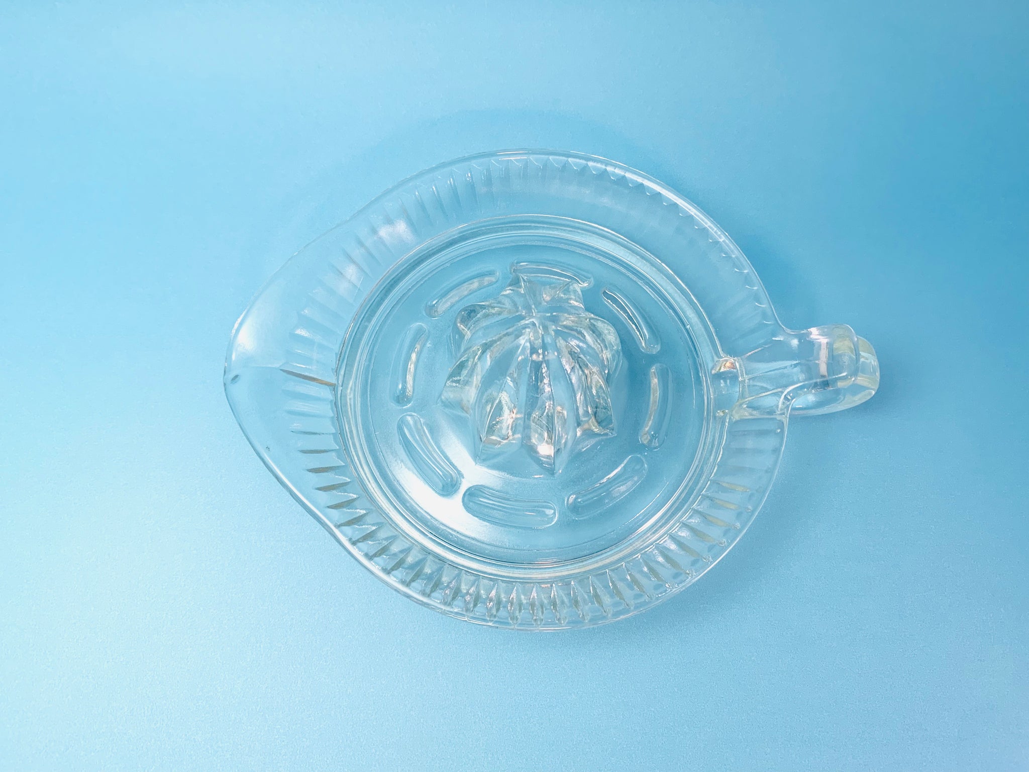 Vintage Clear Glass Juicer Reamer