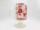 Vintage Virginia City Adult Humour Milk Glass Mug