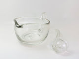 Vintage Blown Glass Gravy Boat With Ladle