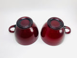 1940’s Anchor Hocking Royal Ruby Glass Tea Cups