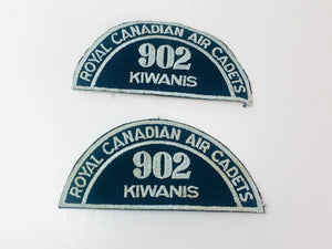 2 Vintage Royal Canadian Air Cadets Kiwanis Shoulder Patches