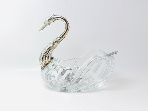 Vintage Sugar Swan with Spoon
