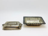 1940’s Occupied Japan Small Silver Plate Butter Dish