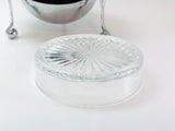 Vintage Silver Butter Dome With Glass Insert