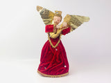 Vintage Angels with Foil Wings Christmas Ornaments