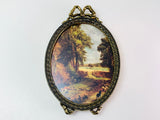 Vintage Italian Ornate Metal Framed Print “The Cornfield”