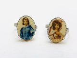 Vintage Blue Boy and Pinkie Adjustable Rings