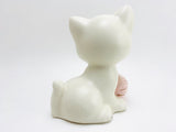 1960’s Enesco Porcelain Cat With Whiskers and a Ball of Yarn
