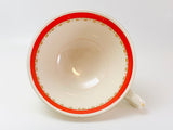 Vintage Homer Laughlin Eggshell Red Stripe 18k 3pc Tea Cup Set