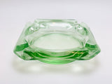 Vintage Green Glass Ashtray Made in USA
