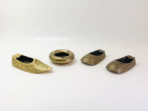 Vintage Brass Miniature Shoe Ashtrays and More