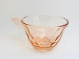 1928-32 Hex Optic “Honeycomb” Jeannette Pink Glass Tea Cup and Saucer