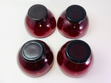 1940’s Anchor Hocking Royal Ruby Glass Dessert Cups