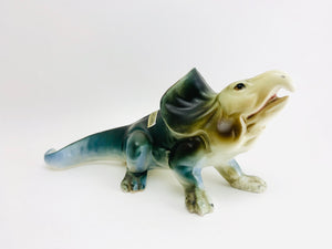 Vintage Horn Faced Dinosaur Porcelain Figurine
