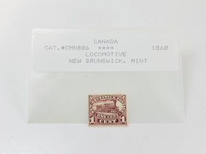 1860 Locomotive New Brunswick Stamp Cat #CMNB06